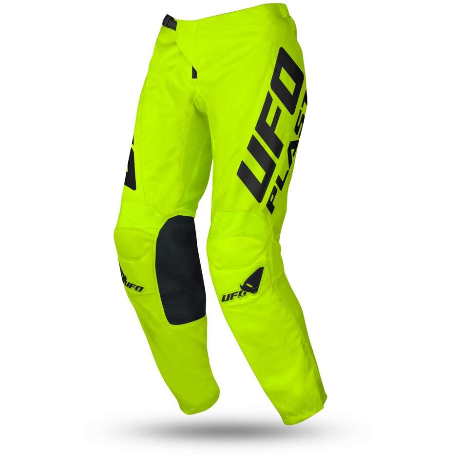 Moto Cross Enduro Pants for Child UFO RADIAL Yellow Fluo