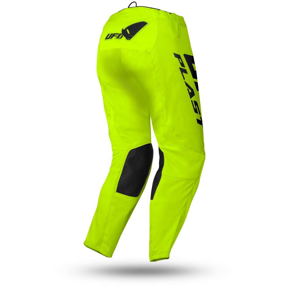 Moto Cross Enduro Pants for Child UFO RADIAL Yellow Fluo