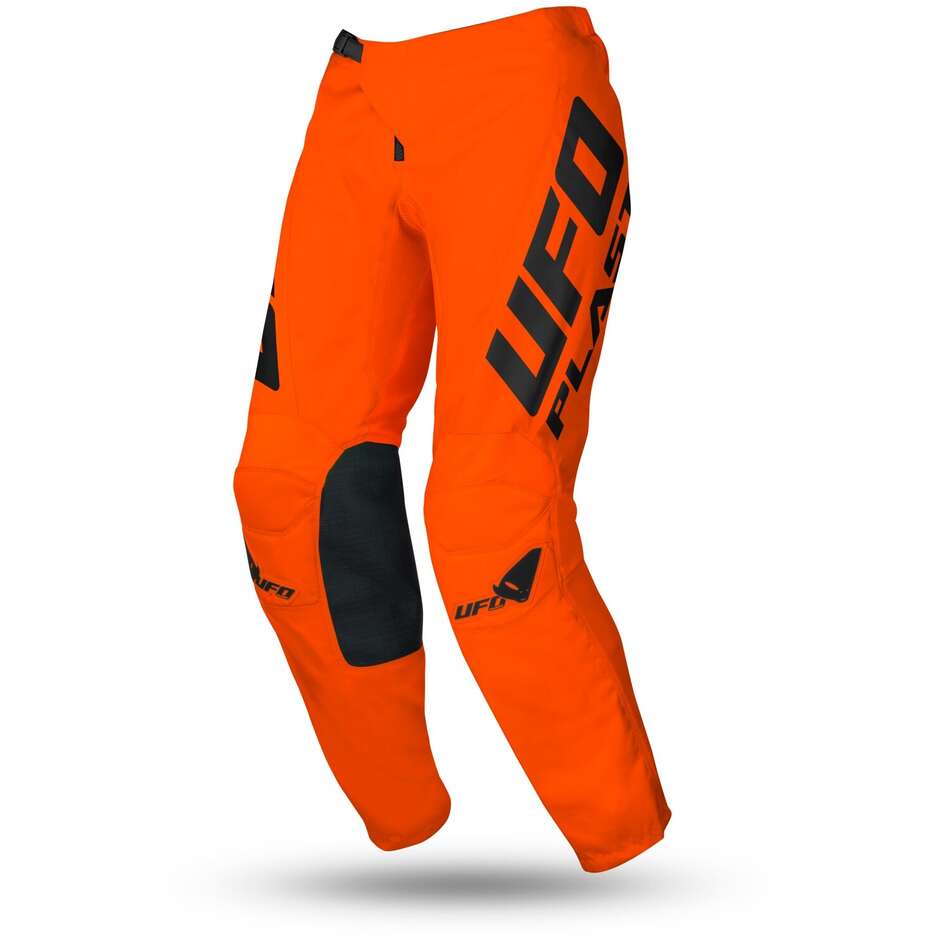 Moto Cross Enduro Pants for Children UFO RADIAL Orange Fluo