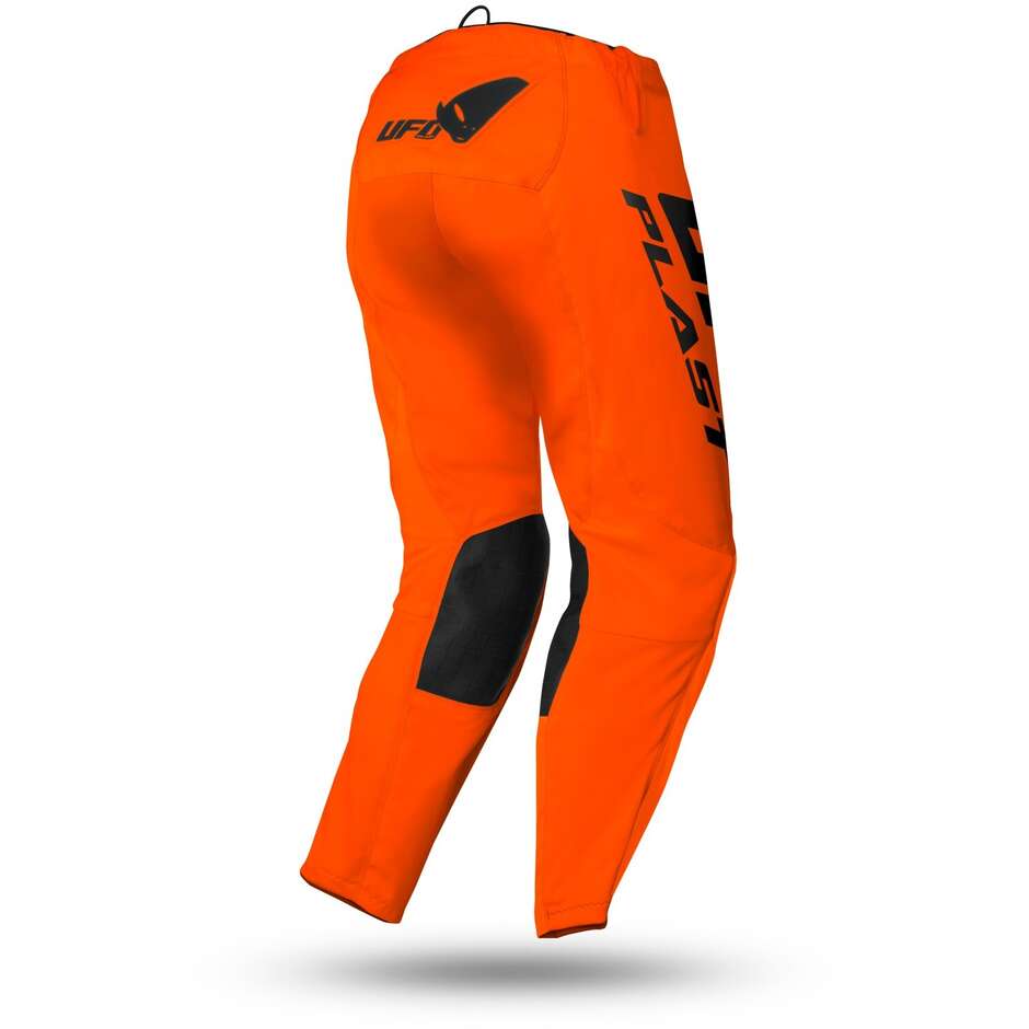 Moto Cross Enduro Pants for Children UFO RADIAL Orange Fluo