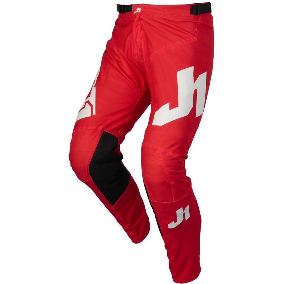 Moto Cross Enduro Pants Just1 J-ESSENTIAL SOLID Red