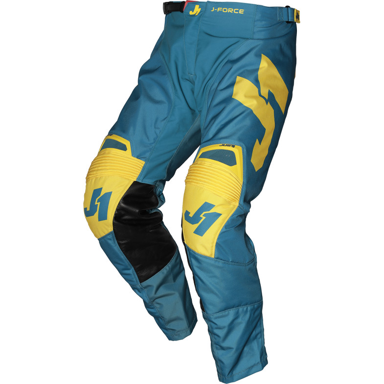 Moto Cross Enduro Pants Just1 J-FORCE Terra Blue Yellow