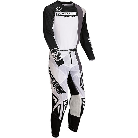 Moto Cross Enduro pants Moose Racing Sahara White Black