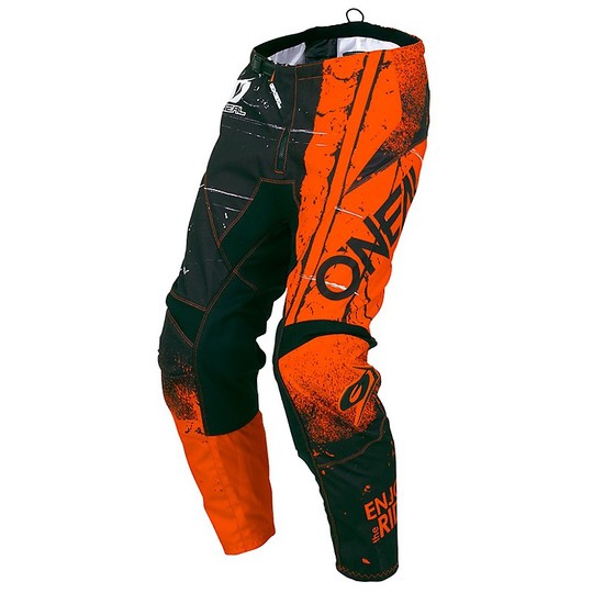 Moto Cross Enduro Pants Oneal Element Pant Shred Orange