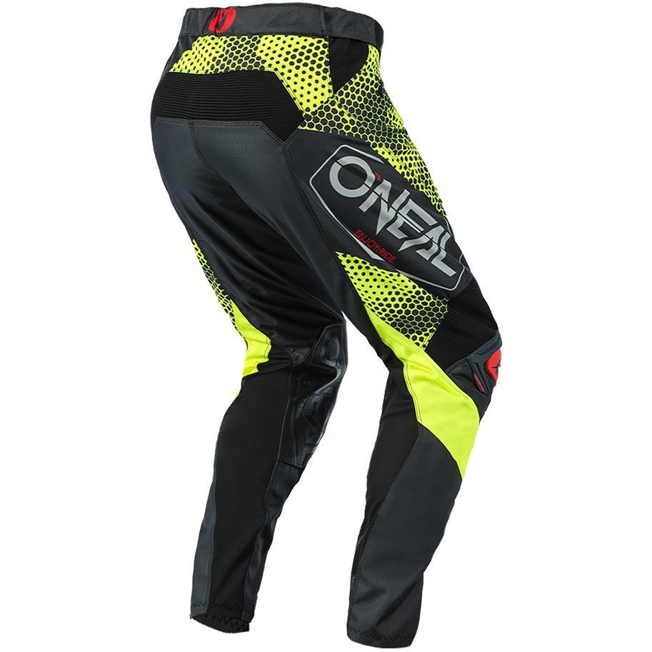Moto Cross Enduro Pants Oneal Mayhem Pants Covert Charcoal Yellow
