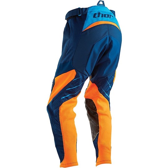 Moto Cross Enduro pants Thor Core 2016 against Navy blue Orange Fluo