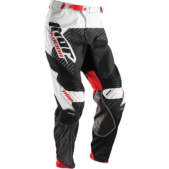 Moto Cross Enduro pants Thor Core Hux 2016 White Black