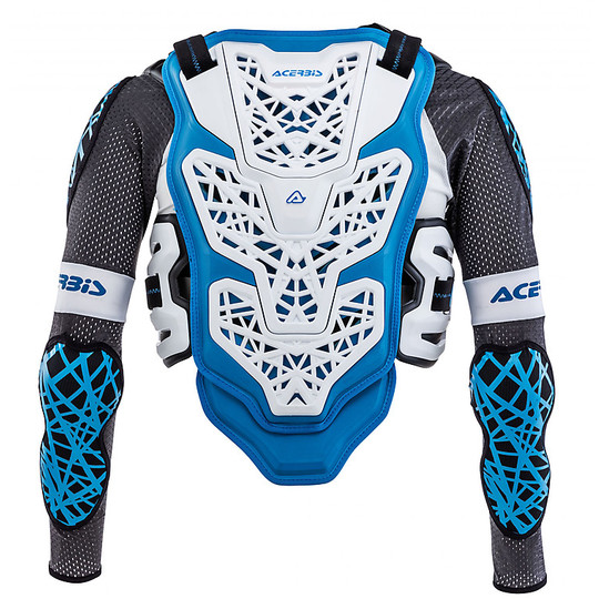 Moto Cross Enduro Protective Jacket Acerbis Body Armor GALAXY Black White Blue