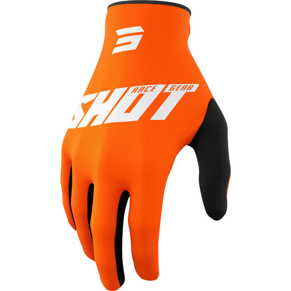 Moto Cross Enduro RAW BURST Orange Gloves