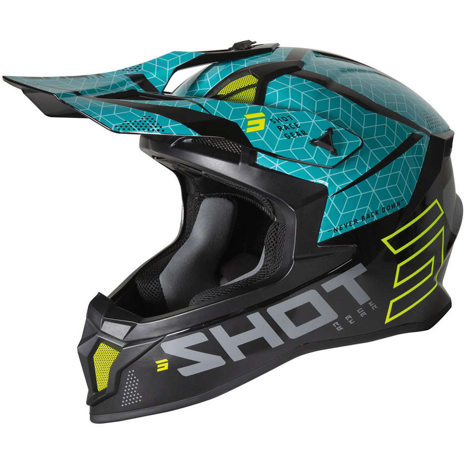 Moto Cross Enduro  Schuss Lite Core Schwarz Blau Helm