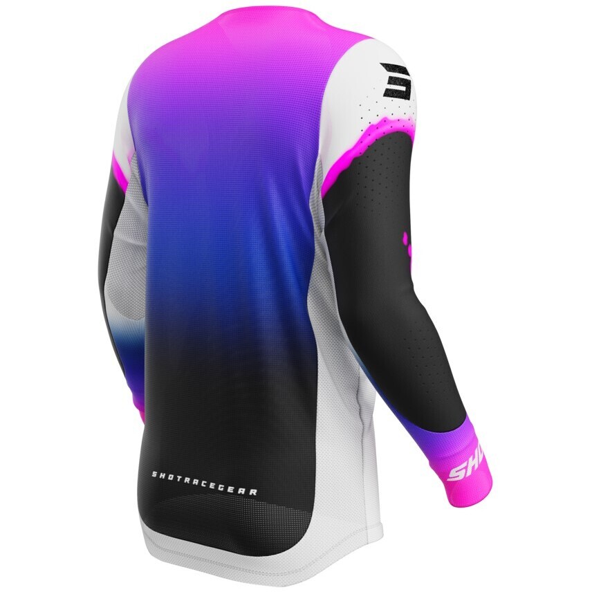 Moto Cross Enduro Shot AEROLITE ASTRAL Blau Rosa Trikot