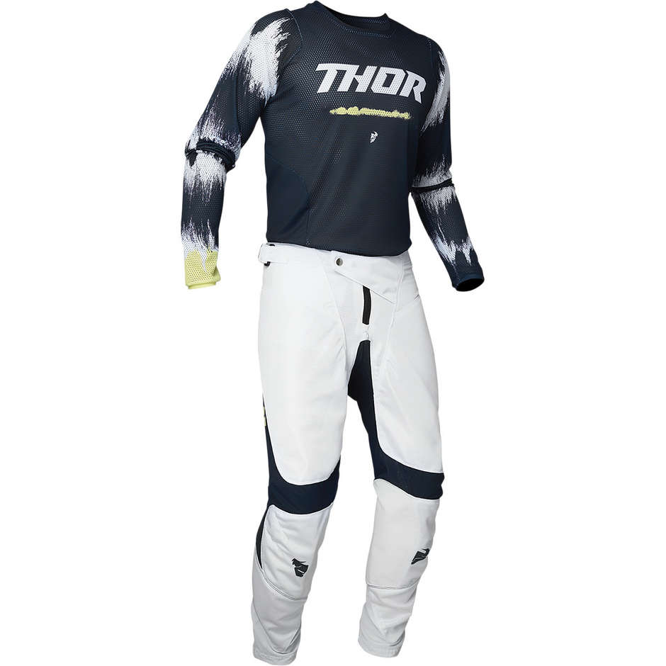 Moto Cross Enduro Thor PULS Air Rad Mitternachtsweißes Trikot