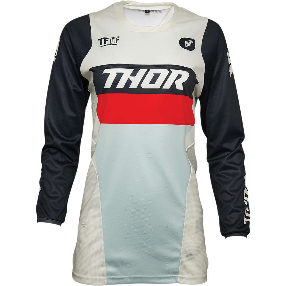 Moto Cross Enduro Thor PULSE Racer Weißes Vintage Midnight Jersey