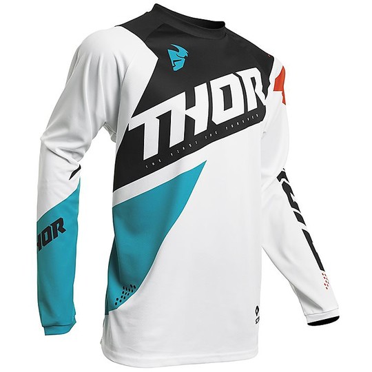 Moto Cross Enduro Thor Youth Sector S20 Blade Jersey White Green Water