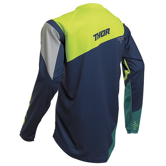 Moto Cross Enduro Thor Youth Sector S20 Blue Green Jersey