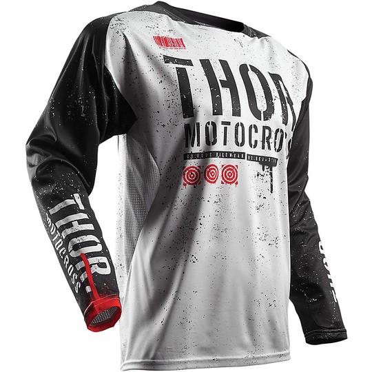 Moto Cross Enduro Trikot Thor Fuse Objectiv Schwarz Grau