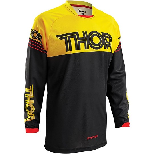 Moto Cross Enduro Trikot Thor Phase 2016 Hyperion Schwarz Gelb Gold