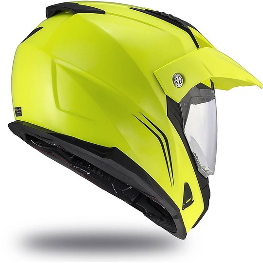 Moto Cross Enduro Ufo Aries Helm Mit Neongelbem Visier