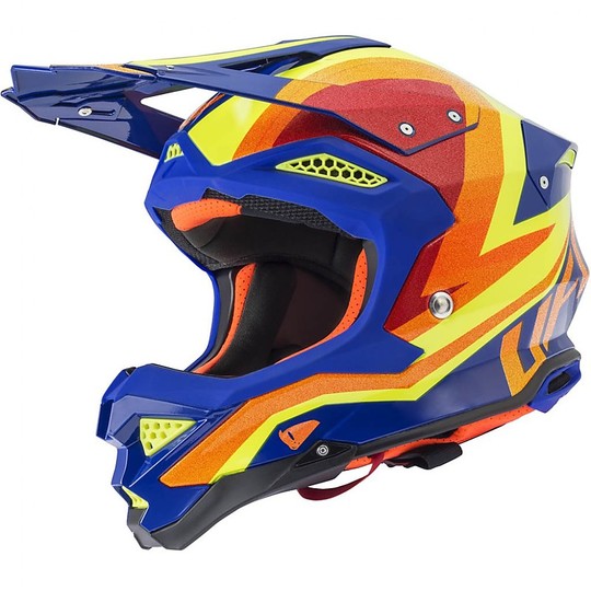 Moto Cross Enduro Ufo Diamond Helm Gelb Blau Rot Neon