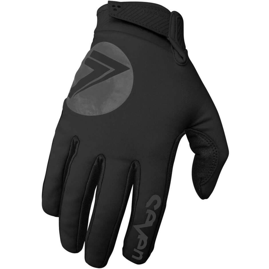 Moto Cross Enduro Winter Gloves Seven Mx COLD WEATHER Blacks Blacks
