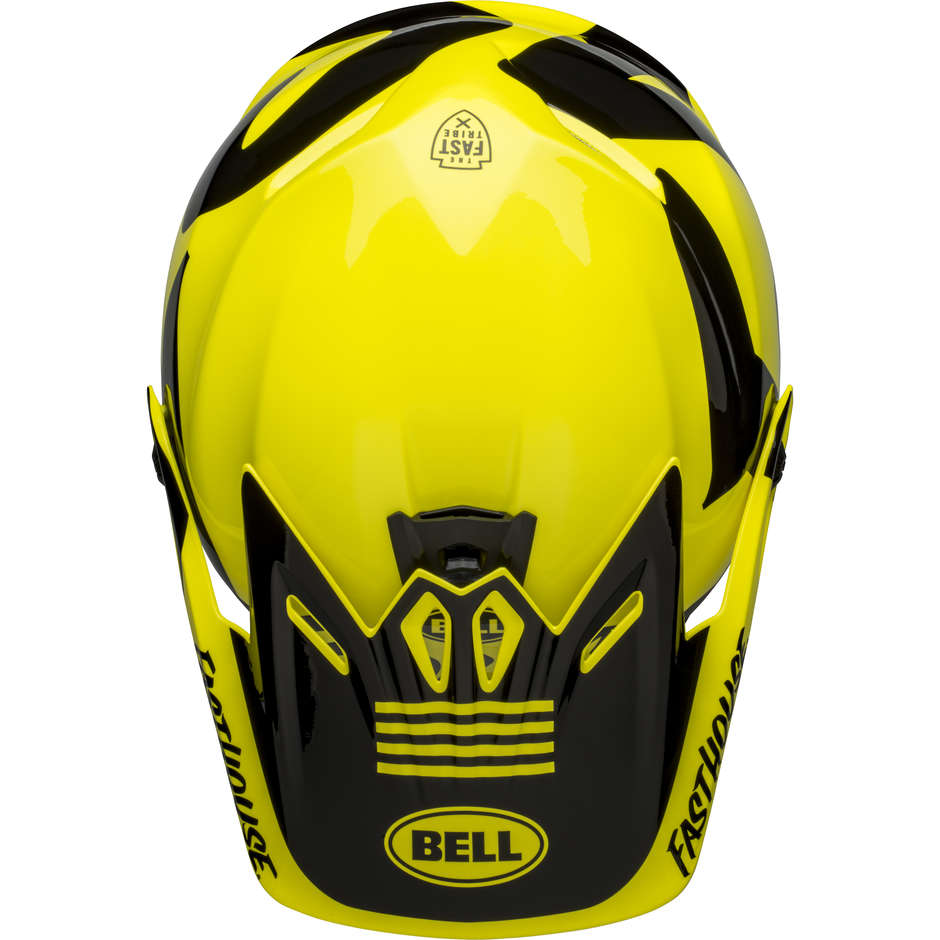 Moto Cross Endurohelm Bell MOTO-9 YOUTH MIPS FASTHOUSE NEWHALL Fluo Black
