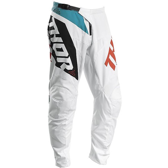 Moto Cross Enduto Thor Youth S20 Sector Blade Pants White Green Water