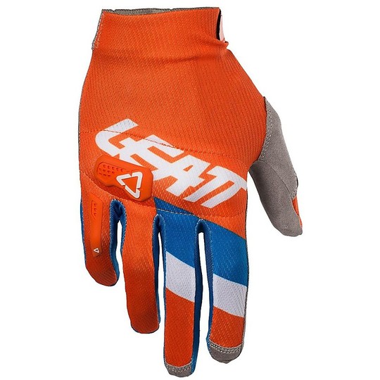 Moto Cross Gloves Enduro Leatt GPX 3.5 Lite Orange Denim