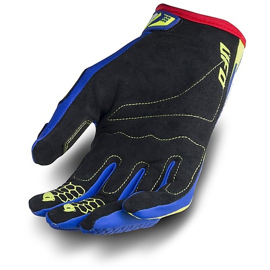 Moto Cross Gloves Enduro Ufo Model Blaze Blue Yellow Neon