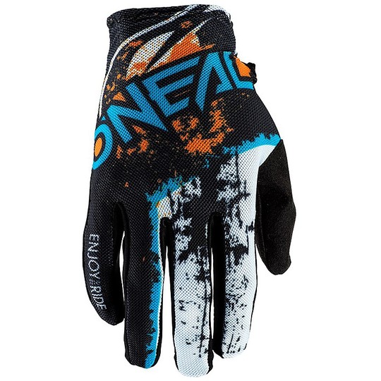 Moto Cross Handschuhe Enduro Oneal Matrix Glove Impact Schwarz Orange