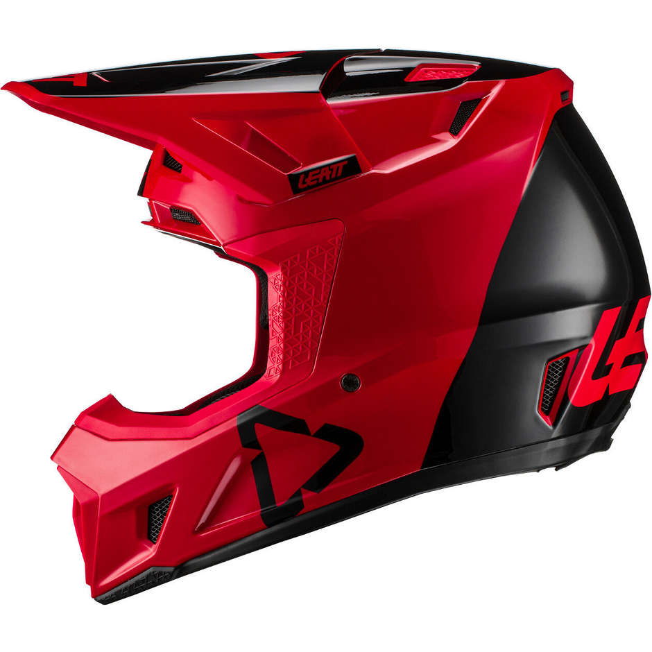 Moto Cross Helm Leatt Modell 7.5 V21.1 Rot Schwarz
