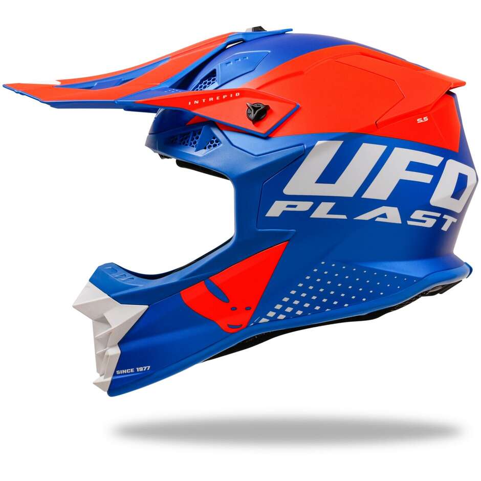 Moto Cross Helm Ufo INTREPID Blau Orange