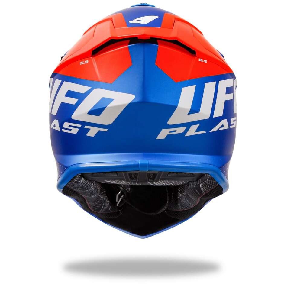 Moto Cross Helm Ufo INTREPID Blau Orange