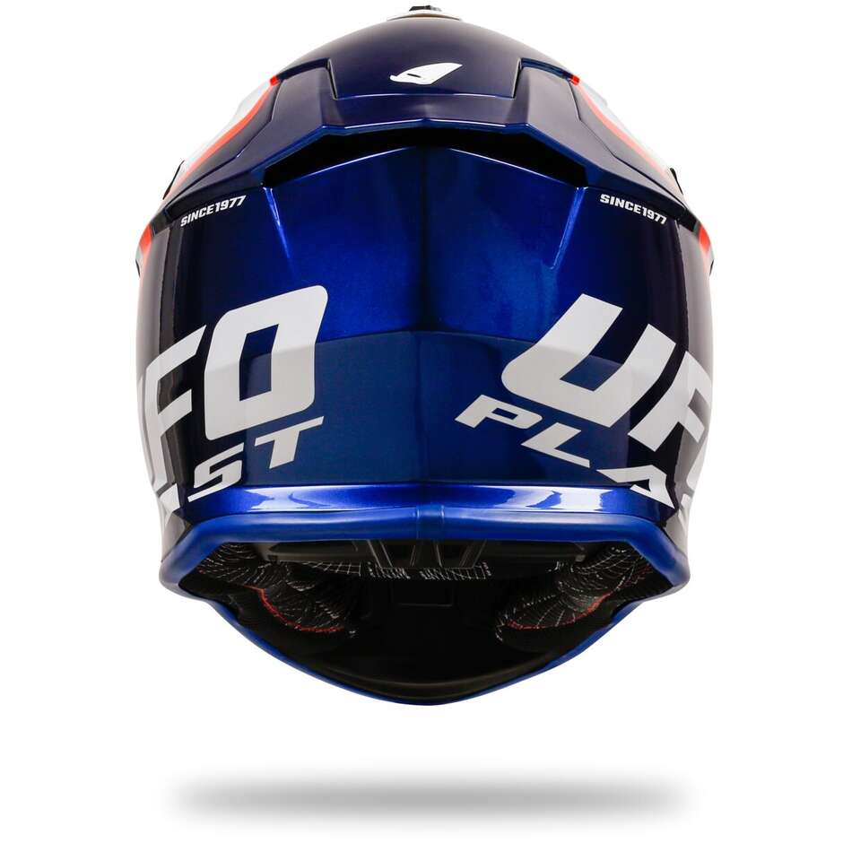 Moto Cross Helm Ufo INTREPID Blau Weiß
