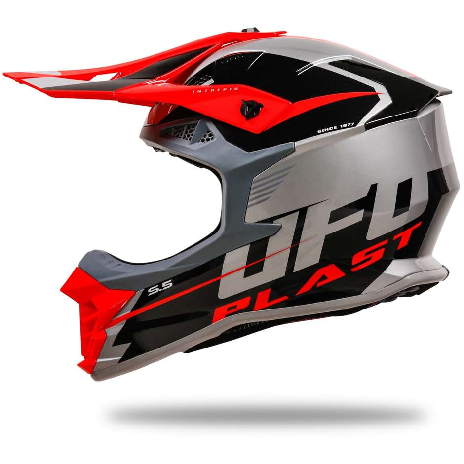 Moto Cross Helm Ufo INTREPID Grau