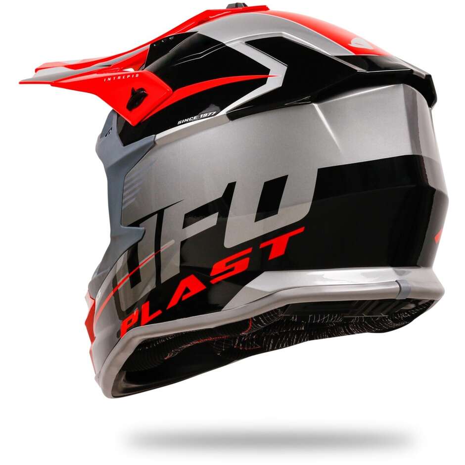 Moto Cross Helm Ufo INTREPID Grau