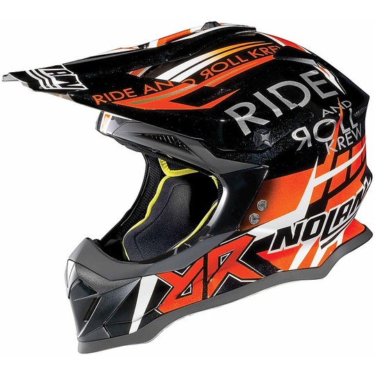 Moto Cross Helmet Enduro Nolan N53 Gemini Replica 039 M. Bianconcini Black Metal