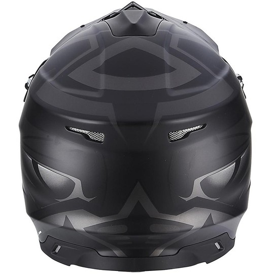 Moto Cross Helmet Enduro Scorpion VX-15 EVO Air Robot Dark Gray Black