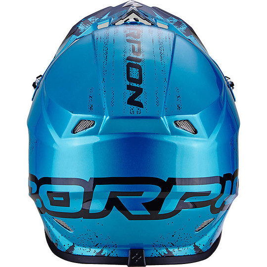 Moto Cross Helmet Enduro Scorpion VX-21 Air Mudirt Black Blue Sky