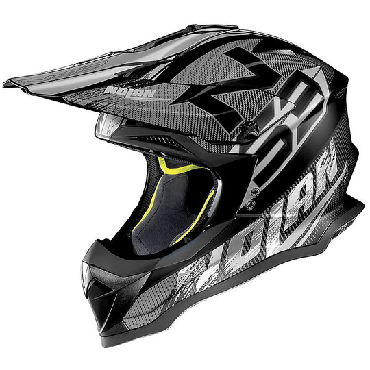 Moto Cross Helmet Nolan Enduro N53 Whoop 046 Black Opaco Gray