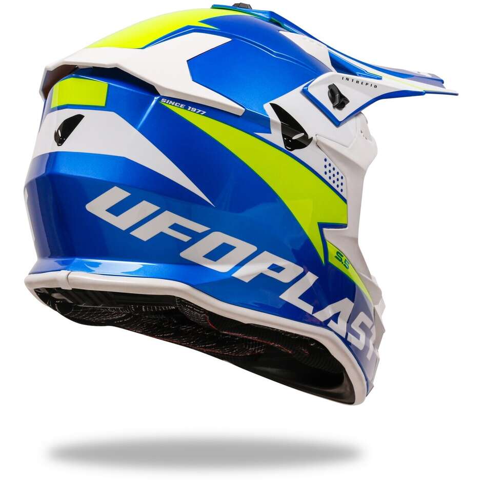 Moto Cross Helmet Ufo INTREPID Blue Yellow