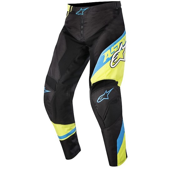 Moto Cross Pants Child Alpinestars Youth Racer Supermatic 2016 Black Fluorescent Yellow