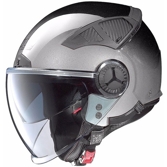 Moto Demi Jet Helmet Nolan N33 Evo Classic 006 Scratched Chrome