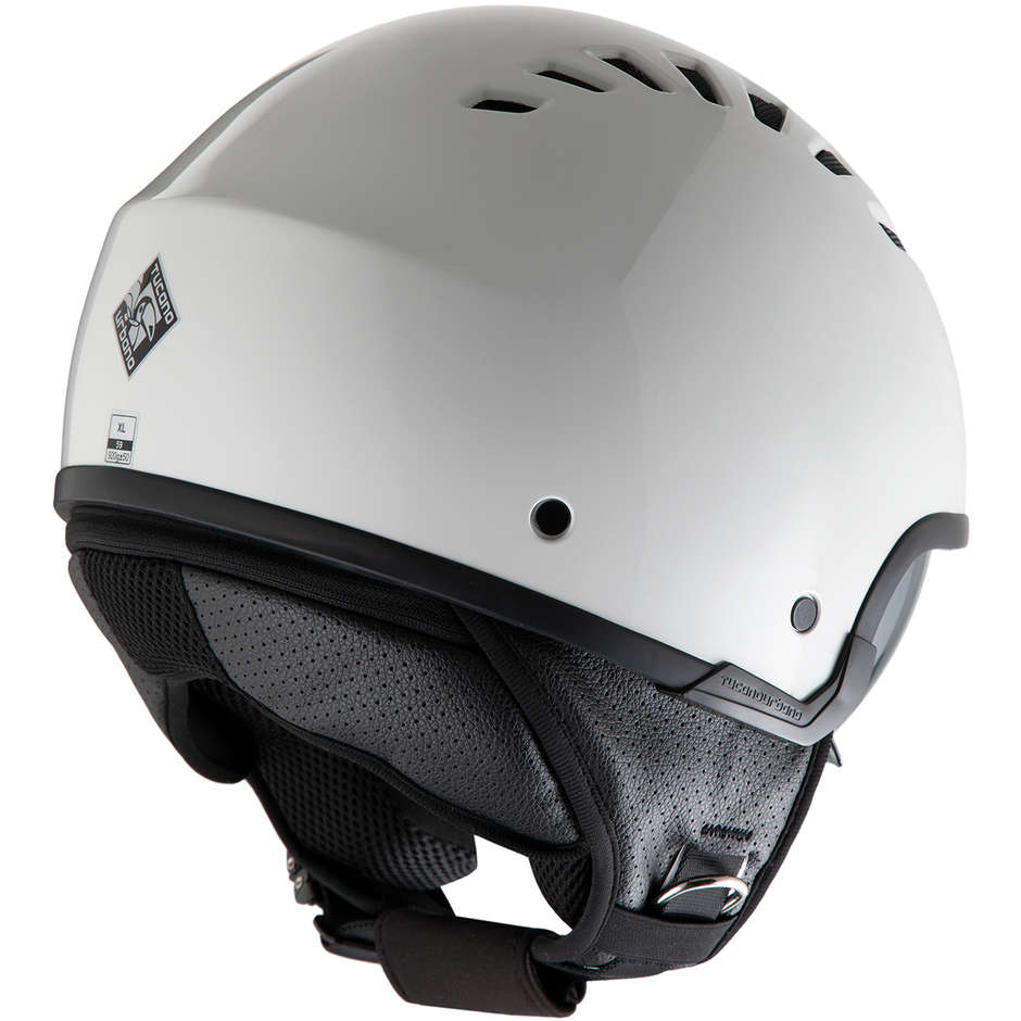MOto Demi-Jet Helmet Tucano Urbano EL'FRESH 1150 Glossy Ice White