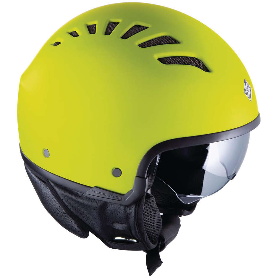 MOto Demi-Jet Tucano Urbano EL'FRESH 1150 Hi-Vision Yellow Helmet