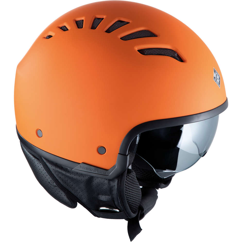 MOto Demi-Jet Tucano Urbano EL'FRESH 1150 Matt Orange Helmet