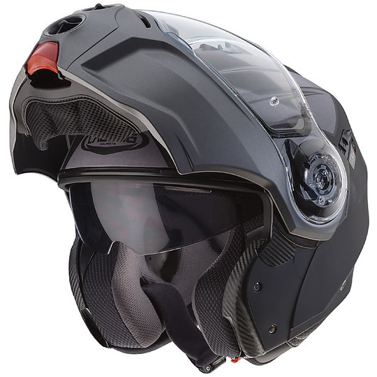 Moto Droid Modular Helmet Caberg Patriot Matt Schwarz Anthrazit