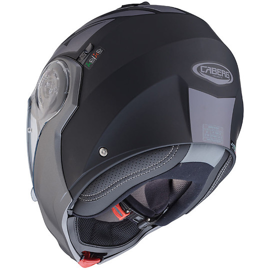 Moto Droid Modular Helmet Caberg Patriot Matt Schwarz Anthrazit