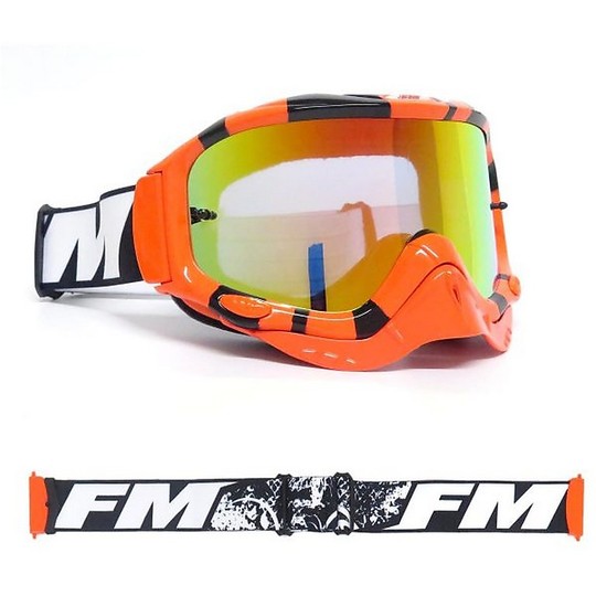 Moto Enduro Fm Racing MUDDY 2 Orange Motorcycle Mask
