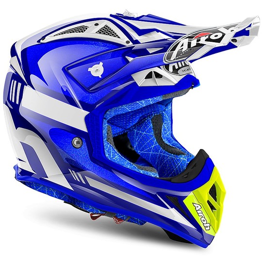Moto Enduro Helm Kreuz Airoh Aviator Cairoli 2.2 Ottobiano Blu Lucido