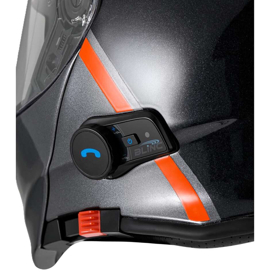 Moto Guzzi 22.06 Modular-Motorradhelm mit integriertem Bluetooth, Schwarz und Grau